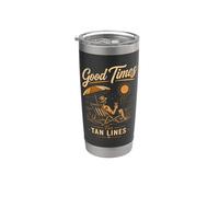 Fun Times for Tan Lines Retro Beach Stainless Steel Insulated Tumbler
