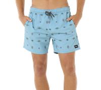 Fun Times Volley Shorts in Blue Lagoon