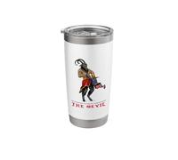 Fun Times with The Devil (Funny Weird Satan Graphic) Stainless Steel Insulated Tumbler
