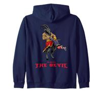 Fun Times With The Devil (Funny Weird Satan Graphic) Zip Hoodie