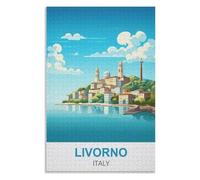 Fun Toys for the Whole Family，Livorno Italy，Adults 1000 Piece Jigsaw Puzzle- Christmas，52x38，paper puzzle ，AA-1110