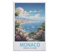 Fun Toys for the Whole Family,Monaco French Riviera ,Adults 1000 Piece Jigsaw Puzzle- Christmas,75x50,wooden puzzle ,AA-1270