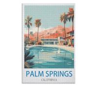 Fun Toys for the Whole Family, Palm Springs California,Adults 1000 Piece Jigsaw Puzzle- Christmas,52x38,paper puzzle ,AA-630