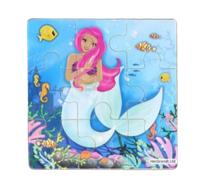 Fun Toys Mermaids Jigsaw Wooden Puzzle Assorted 11 cm - 1 Pc