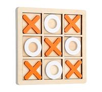 Fun Travel Board Game XO Noughts & Crosses Wooden Game Naughts Crosses Tic Tac Toe XO Chess Board Game Wooden Noughts and Crosses Game Interactive Wooden Board Game (A)