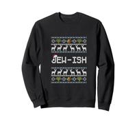 Fun Ugly Hanukkah Sweater jew-ish santa hat Merry Christmas Sweatshirt