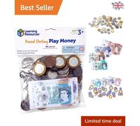 Fun UK Money Toy Pack - Realistic Coins & Notes for Financial Literacy 3-7 Yrs