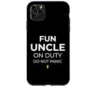 Fun Uncle On Duty Do Not Panic Sibling Brother Case for iPhone 11 Pro Max
