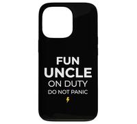 Fun Uncle On Duty Do Not Panic Sibling Brother Case for iPhone 13 Pro