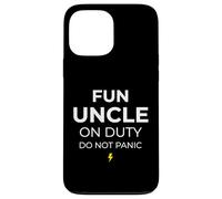 Fun Uncle On Duty Do Not Panic Sibling Brother Case for iPhone 13 Pro Max