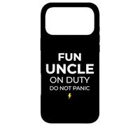 Fun Uncle On Duty Do Not Panic Sibling Brother Case for iPhone 17 Pro Max