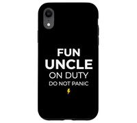 Fun Uncle On Duty Do Not Panic Sibling Brother Case for iPhone XR