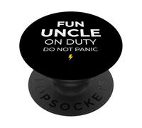 Fun Uncle On Duty Do Not Panic Sibling Brother PopSockets Adhesive PopGrip