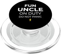 Fun Uncle On Duty Do Not Panic Sibling Brother PopSockets PopGrip for MagSafe