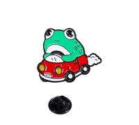 Fun Unique Green Frog Brooch Durable Alloy Frog Pin Unique Badge Charm Perfect for Men Women Friends and Family, フリーサイズ