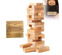 Fun Valentine's Day Gift,54Pcs Lust Tower Fun Stacking Blocks for Couples,Jeng-a Game for Adults,Naughty Stacking Wooden Block Game for Grown Ups,Stacking Wooden Block Game for Valentine's Day Xmas