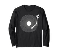 Fun Vinyl Record, Retro Design, Turntable DJ, pop Long Sleeve T-Shirt