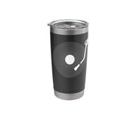 Fun Vinyl Record, Retro Design, Turntable DJ, pop Stainless Steel Insulated Tumbler