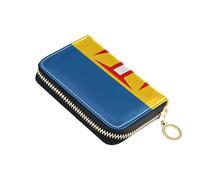 Fun Wallet for Women Small RFID Blocking Credit Card Holders Madeira Flag Travel Wallet with Zipper