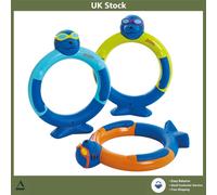 Fun Water Dive Rings Pool Toy Game for Kids & Family Pack of 3
