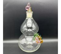Fun Whiskey Decanter, Art Statue, Glass Gourd Whiskey Bottle, Collectible Gift, Wine Home Sealed Jar, for Father and Boyfriend(1000ml)