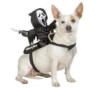 Fun World 98115L Ghost Face Rider Pet Vest Costume, Shown, Black, XL
