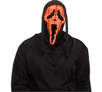 Licensed Halloween Fancy Dress Pumpkin Ghost Face Mask with Hood Scream New p