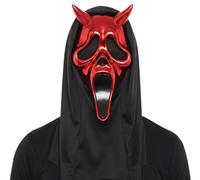 Fun World Ghost Face Chrome Devil Mask