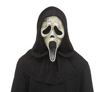 Fun World Ghost Face Deluxe Aged Mask Costume Accessory, Black