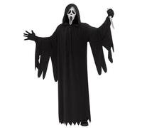 Fun World Ghost Face Mens 30th Anniversary Halloween Costume, One Size Fits Most, Black