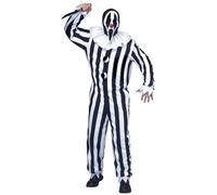 Fun World Ghost Face Mens Halloween Costume, One Size, Black/White