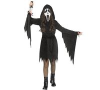 Fun World - Girl's Ghost Face Costume, Medium, Black
