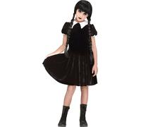 Fun World Gothic Girl Wednesday Addams Family Child Halloween Costume 112602