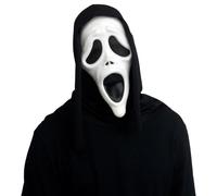 Fun World Officially Licensed Scary Movie 6 "KILLER Mask | Soft PVC mask with polyester shroud in a black and white design