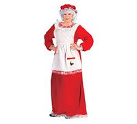 Fun World Plus Size Mrs Claus Costume, Red, One Size