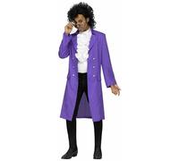 Fun World Purple Pain Prince Adult Mens Musician Halloween Costume 13316X