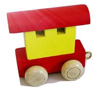Fun World Toys® Childrens Personalised Wooden Colourful Alphabet Letter Train A-Z Name Set (Back Carriage)