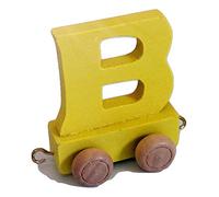 Fun World Toys® Childrens Personalised Wooden Colourful Alphabet Letter Train A-Z Name Set (Letter B)