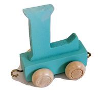 Fun World Toys® Childrens Personalised Wooden Colourful Alphabet Letter Train A-Z Name Set (Letter L)