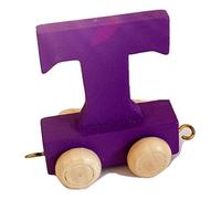 Fun World Toys® Childrens Personalised Wooden Colourful Alphabet Letter Train A-Z Name Set (Letter T)