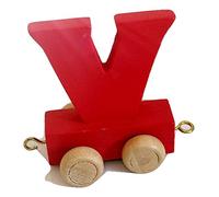 Fun World Toys® Childrens Personalised Wooden Colourful Alphabet Letter Train A-Z Name Set (Letter V)