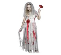 Fun World Zombie Bride Costume, X-Large 14-16, Multicolor