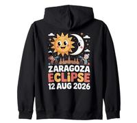 Fun Zaragoza Eclipse, Cute Spanish Solar and Lunar Cathedral Zip Hoodie