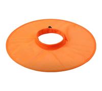 Funabridge 1 Pc Soft Cat Cone Collar, 17.3 in Dia Orange Oxford Cloth Pet Cone, Anti-Lick, Anti-Scratch, Anti-Bite, Elizabethan Collar, Space Head Cover for Dogs and Cats, Neck ≤19.7 in