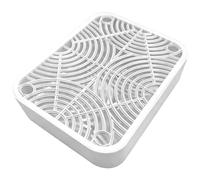 Funabridge 11.8 x 9.8 x 2 in White Cat Litter Box Ramp, with Filter Function, Clean Cat Paws, Prevent Litter Scatter