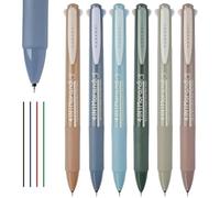 Funabridge 12 Pcs 4-in-1 Multicolor Retractable Pens, 0.5 mm Fine Point Earth Tone Gel Pens, Quick Dry Ink for Smooth Writing, Note Taking, Journaling, Schooling, Office Supplies, 5.75 x 0.59 in