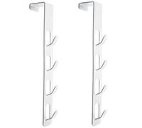 Funabridge 2 Pack Over-The-Door Coat Rack, No-Drill Hat Hanger, Space-Saving Metal Hook Organizer for Coats, Bags, Keys, Fits Most Doors