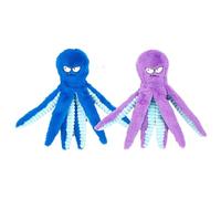 Funabridge 2 Pcs Dog Plush Toys for Aggressive Chewers, Plush Squeaky Octopus Design, Interactive Rope Toys for Large Dogs, Includes Two Bright Color Options