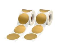 Funabridge 2 Rolls Gold Round Scratch Off Stickers, 600 Pcs DIY Scratch Off Labels, Prize Stickers for Games, Reward Charts, Covering Letters, and Party Favors