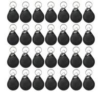Funabridge 50 Pcs Black Cuid 13.56Mhz Key Fobs, Rewritable, Sector Formatting, Access Control, Card Number Modification, Bypass Firewall, Abs Material
